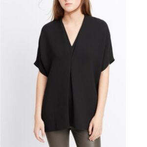 Vince Black V-Neck Blouse
